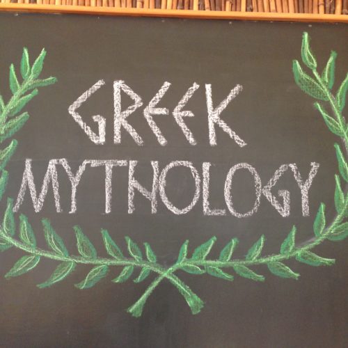 Greek Mythology chalkboard